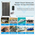 Solar Panel Charger Kit: 100W 12V Solar Panel - Image 9