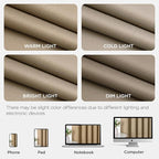 Joydeco Blackout Patio Sliding Door Curtains 84 Inches Long, Grommet Privacy Room Divider Curtains, Extra Wide Thermal Blackout Drapes for Bedroom Living Room (Light Beige, 60Wx84L, 1 Panel)