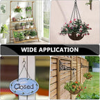 garini 3 Pack, 23 Inch Hanging Baskets Chain, Hanging Chains with Hooks Flower Pot Chain Replacement Plant Hangers for Planters, Bird Feeders and Lanterns(Black)…