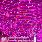 String Lights 165ft 500 LED Pink, Waterproof with Memory and Timer