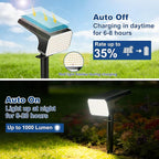 LANSOW Solar Spot Lights Outdoor Waterproof IP67, (8 Pack/90 LED/4 Modes) Solar Landscape Spotlights, 2-in-1 Solar Powered Flood Lights for Yard Garden Pathway Outside Tree, Auto ON/Off(Warm White)