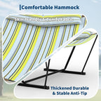 Hammock with Steel Stand, 450 lb Max Load, 2-Person Polyester