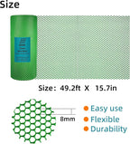 Decorative Fence Roll, 15.7in x 49.2ft, Green Polyethylene Netting