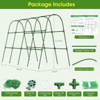 Cucumber Trellis for Raised Bed,U-Shape Garden Trellis for Climbing Plants Outdoor, Metal Arch Vegetables Trellis, Plant Support for Vine (Green, 63" Lx21.6 Wx47.2 H-Large)