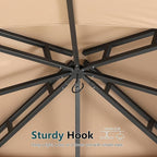 MASTERCANOPY Outdoor Garden Gazebo for Patios with Stable Steel Frame and Netting Walls (10x12,Beige)