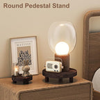 Wood Plant Stand Indoor Outdoor, 12/10/8/6" Round Wood Riser for Decor, Wooden Stool Display Stand Flower Pot Holder Small Planter Tray Modern Potter Decorative for Desktop Counter Room