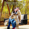 Porch Swing 2-Seat PE Rattan Outdoor Swing with Cushions in Beige