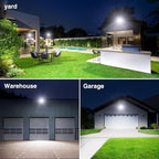 Onforu 80W Flood Lights Outdoor, 8000lm Bright LED Work Light with Plug, 6500K Daylight White LED Flood Lighting, IP66 Waterproof Security Yard Lights for Garage Stadium 4 Pack