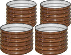 SnugNiture Raised Garden Bed, 4 PCS 2×2×1.5ft Round Galvanized Outdoor Planter Box, 17" Tall Deep Metal Garden Bed Kit for Planting Vegetables, Fruits, Flowers, Brown