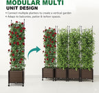 WESOCES 3-Tier Vertical Plant Stand with Rolling Base – Indoor/Outdoor Garden Planter, Space-Saving Flower Rack for Small Plants and Herbs, Brown