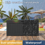 Patiowell 120 Gallon Large Deck Box, Outdoor Lockable Storage Box for Gardening Tools, Waterproof Deck Box for Patio Furniture, Black