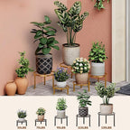 5 Pack Metal Potted Plant Stand Anti-Rust Iron Flower Pot Stands Outdoor Plant Holder,Short Samll Flower Pot Holder Large Rustproof Iron Garden Container