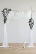 Artificial Flowers Arch Swag Kit, Purple Silk and Foam, 26Ft Fabric