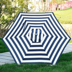 Blissun 7.5 ft Patio Umbrella, Yard Umbrella, Outdoor Market Umbrella with Push Button Tilt Crank (Black&White)