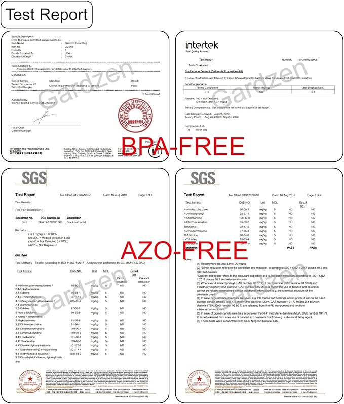 Gardzen 6-Pack 5 Gallon Grow Bags, Aeration Fabric Pots with Handles, Heavy Duty Cloth Pots for Plants