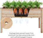 Yaheetech 1pc Raised Garden Bed 48x24x30in Elevated Wooden Horticulture Planter Box with Legs Standing Growing Bed for Gardening/Backyard/Patio/Balcony