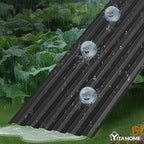 YITAHOME 6pcs 8x4x2 ft Galvanized Raised Garden Bed Kit, Large Metal Planter Box with Gloves, Safety Rubber & Support Rod, Outdoor Flower Bed for Plants Vegetables, Black