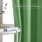 NICETOWN Blackout Curtain Drape for Bedroom - Light Reducing Thermal Insulated Solid Grommet Room Darkening Window Curtain 90 inches Long for Living Room (Froest Green, 1 Piece, W66 x L90)