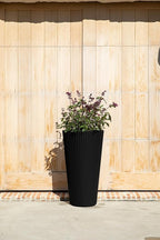 Veradek Demi Series Tall Planter for Porch, Patio, Backyard | Durable Plastic-Concrete Material | Modern Décor for Tall Plants, Grasses