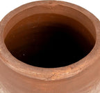Creative Co-Op Large Orange & Whitewashed Terracotta Urn