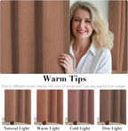 H.VERSAILTEX 100% Blackout Curtains for Bedroom Thermal Insulated Linen Textured Curtains Heat and Full Light Blocking Drapes Living Room Curtains 2 Panel Sets, 52x96 - Inch, Washed Spice