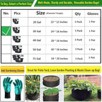 3-Pack 30 Gallon Thickened Plant Grow Bags Large (24x16 in) Heavy Duty Garden Bag Fabric Plant Pots for Tomato,Potato Planter,Flower Pots,Herbs Veggies Planting,Barrel Planter,Leaf Bag,Yard Waste Bags