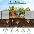 4 Pack 6x3FT Raised Beds for Gardening, Corrugated Galvanized Steel Raised Garden Bed, Outdoor Metal Above Ground Garden Bed for Vegetables and Flowers(Rectangular)