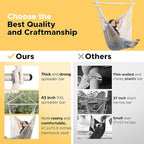 Hammock Chair, 500 lb Capacity, Beige Hanging Swing for Adults
