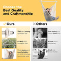 Hammock Chair in Beige, Extra-Large 70.9 x 47.2 in with 500 lb Capacity