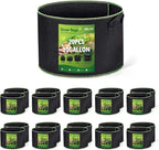 Delxo 20-Pack 10 Gallon Heavy Duty Aeration Thickened Nonwoven Fabric Pots Plant Grow Bags with Handles