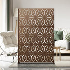 Metal Privacy Screen Outdoor 72" H×47" W, Freestanding Decorative Privacy Screen - Image 7