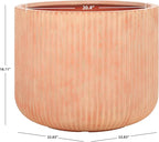 SAFAVIEH Outdoor Collection Lucca Terracotta Cement Ficonstone Planter Pot
