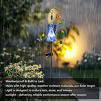 Solar Angel Light for Cemetery Decor - Color Changing Memorial Gift, Outdoor Garden Stake Light for Grave, Yard, Patio - Waterproof Sympathy Decoration with LED