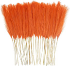 Artificial Pampas Grass Stems, 50 Pack, Burnt Orange, 21.6 Inch