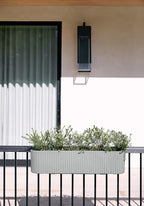 Veradek Demi Series Railing Planter - Hanging Planter Box for Windowsill/Balcony | Plastic-Stone Composite w/Railing Bracket | Modern Décor for Flowers