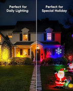 CORESLUX Smart RGBW Spot Lights Outdoor, Color Changing Warm White Landscape Lights with APP and Remote Control, Spotlight Waterproof for Garden Yard Patio Landscape, 4 Pack