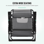 JEAREY Oversized Padded Zero Gravity Chairs, Folding Lounge Chair Outdoor Patio - Image 4