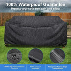 Mrrihand Heavy Duty Patio Sofa Cover Waterproof, Mrrihand 3-Seater Outdoor Sofa - Image 4