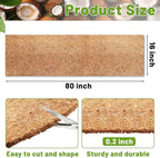 REMIAWY Coco Liner Fiber Roll, 16 x 80 Inch Natural Coconut Coir Liner Sheet Coco Mat for Planter Flower Basket, Garden Decoration, Reptile Carpet, Animal Pet Pad, Window Box, DIY Moss Pole, Tortoise