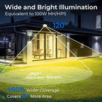 CINOTON 20W LED Flood Lights Outdoor, IP65 Waterproof Exterior Security Wall Light with 180°Knuckle, 2800LM 120V Outside Aluminum Lighting Fixture for Yard Patio Garage Doorway 3000K 2 Pack, UL Listed