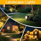 Low Voltage Safety Landscape Lights Outdoor: 7W 840LM LED Landscape Lighting with Connectors & Transformer for Tree Garden Yard Pathway | 24V Warm Yellow 3000K Spotlights | IP65 Waterproof | 24 Pack