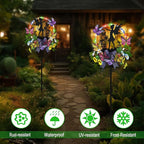 Solar Fairy Garden Decor, Silhouette Fairy with Butterflies Garden Stake,Waterproof for Outside,Walkway,Yard,Lawn,Patio