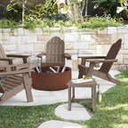 Adirondack Square Side Table,one-Tier Outdoor end Table, Patio Side Table for Pool,Porch,Backyard,Relaxing Companion (Teak)