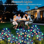 Solar Garden Lights 2 Pack Waterproof Swaying Starburst Light Solar Outdoor Lights for Yard Patio Walkway Pathway Party Wedding Decoration, Unique Gifts for Women, Multicolor