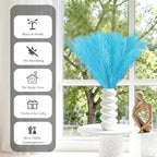 Faux Pampas Grass Stems, Light Blue, 50 Pack, 21.6 Inch Artificial