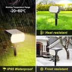 Solar Spot Lights Outdoor 8 Pack, IP65 Waterproof Solar Landscape Spotlights with 65 LEDs, 3 Lighting Modes Solar Garden Lights for Yard Pathway House Driveway (Warm White)