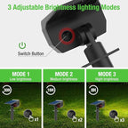 nipify Solar Spot Lights Outdoor Motion Sensor with 3 Modes, [ 2 Pack ] Solar Spotlights Outdoor Waterproof 2-in-1 Auto On/Off Landscape Lighting for Outside Yard Wall Garden Pathway, Warm White