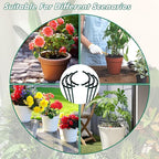 Mwellewm 10 Pack Plant Support Plant Stakes Metal Half Round Search Support Ring Small Plastic Cage Holder Short Stem Flower Pot Climbing Trellis for House Flower Vegetable Indoor Leafy(5.7 x 5.9nch)