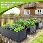 Ohuhu 6x3x1.5FT Metal Raised Garden Bed Outdoor, Reinforced Galvanized Steel Rustproof Planter Box, 100% Non-Toxic, 202 Gal Large Capacity Heavy Duty Raised Beds for Vegetables Flowers Herbs 2-Pack