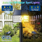 Solar Color Changing RGB Spot Lights Outdoor, 6 Pack/7 Lighting Modes Multicolor Outdoor Lights for Yard Waterproof IP68, Halloween Christmas Solar Landscape Powered Lights Garden Pathway